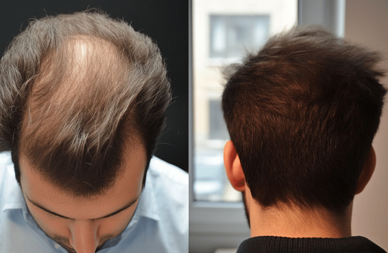 What happens to newly transplanted hair follicles during the first 6 months?