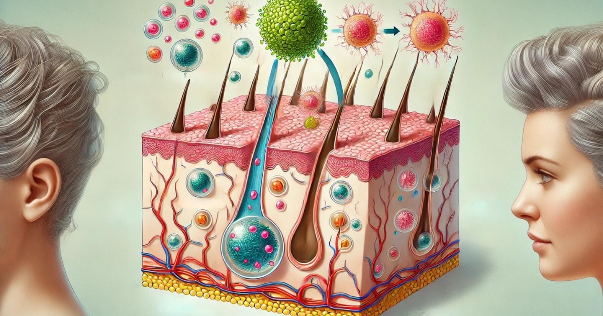 Diagram of Stem Cell Interaction with old and new Hair Follicles