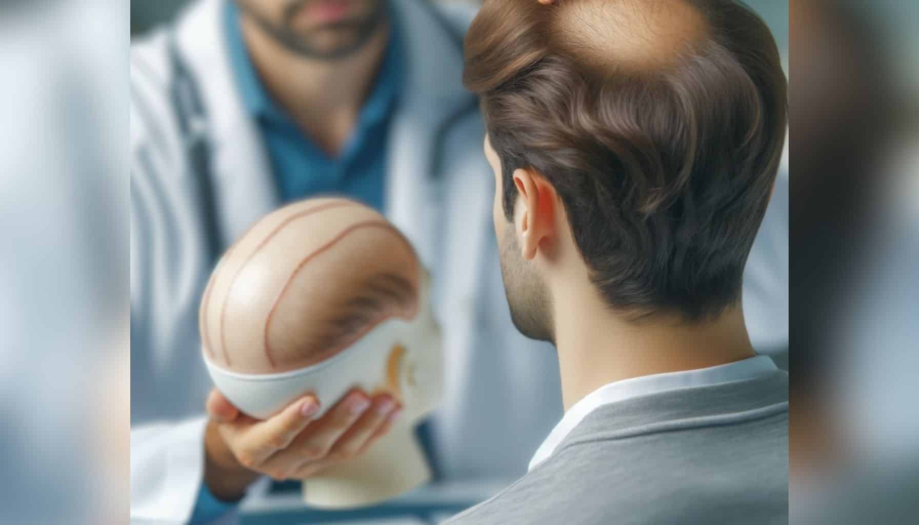 Simple Image of Man in FUE Hair Transplant Consultation