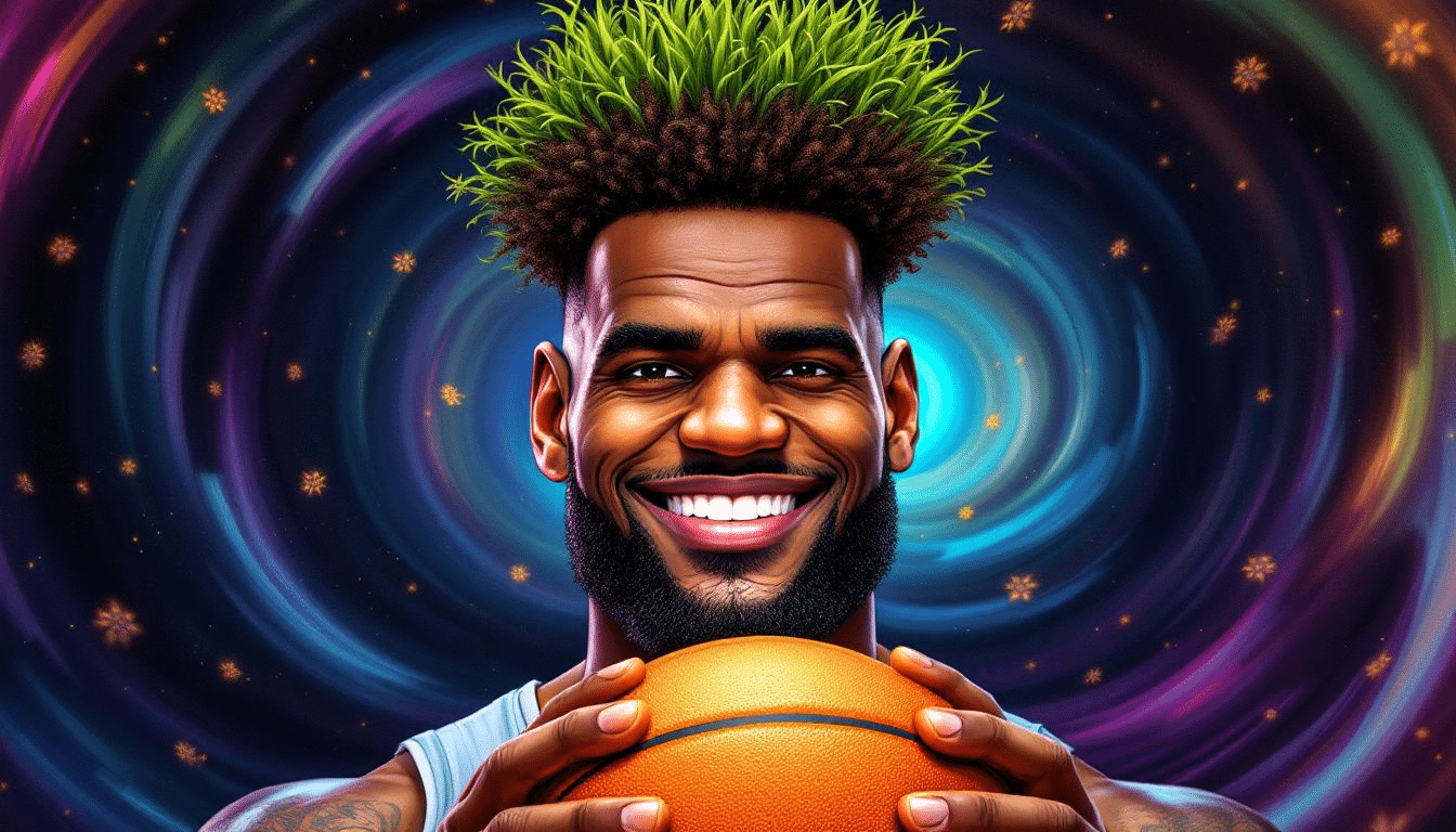 Illustration of hair grafts needed for hair restoration, relating to LeBron James' case.