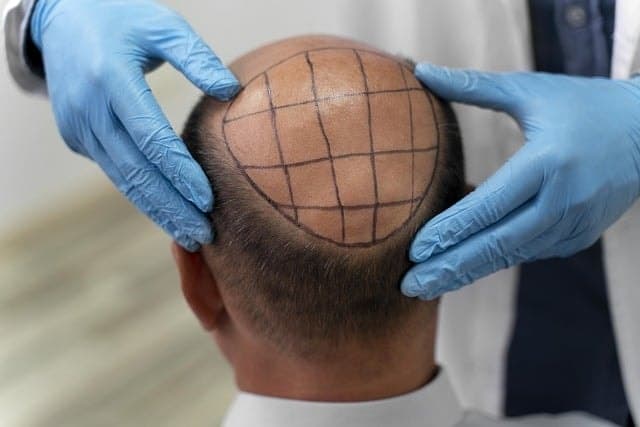 hair, hair care, hair transplant consultation hairline outlining for FUE and FUT