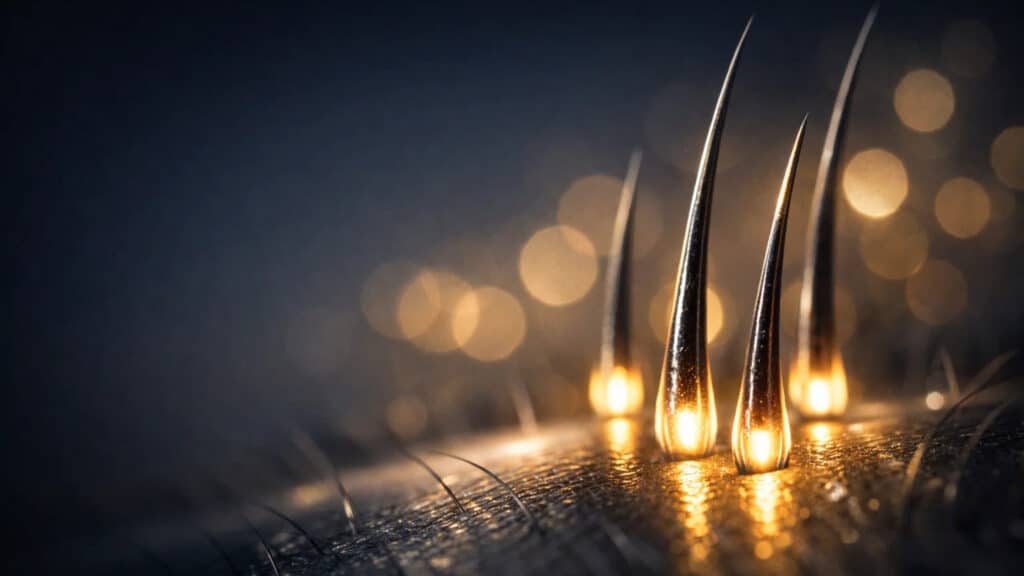 Christmas light hair follicles